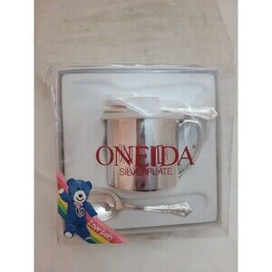 Oneida Small Mug Spoon Fork Silverplate Set